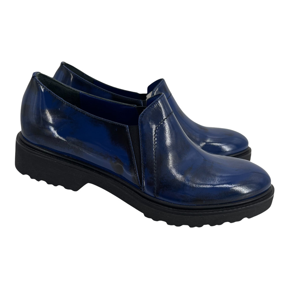 SGN Giancarlo Paoli Italy Loafers Patent Leather Blue Women's Sz 36 / 6 NIB $300 - Picture 6 of 12